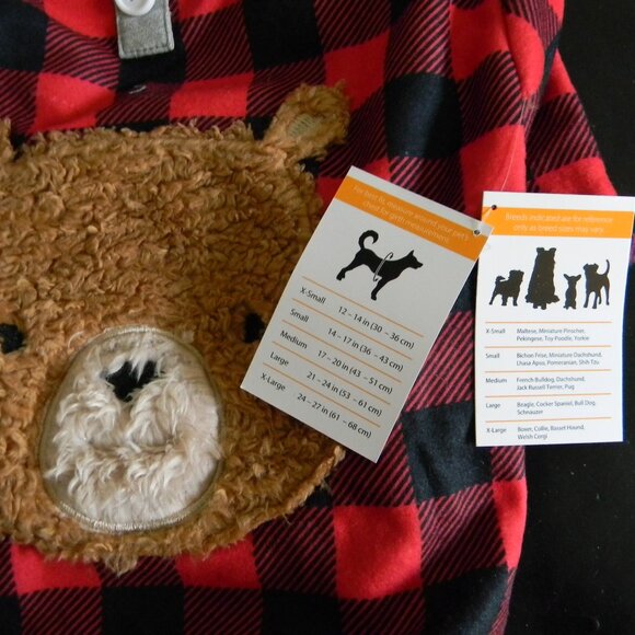 Simply Dog Plaid Flannel Teddy Bear Pet Apparel Sz L 21-24 in. Around Chest NWT - Picture 3 of 3